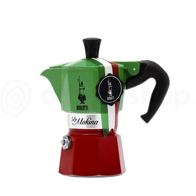 Bialetti Expo La Mokina Tricolore 40 cc Cafetière à Moka Express