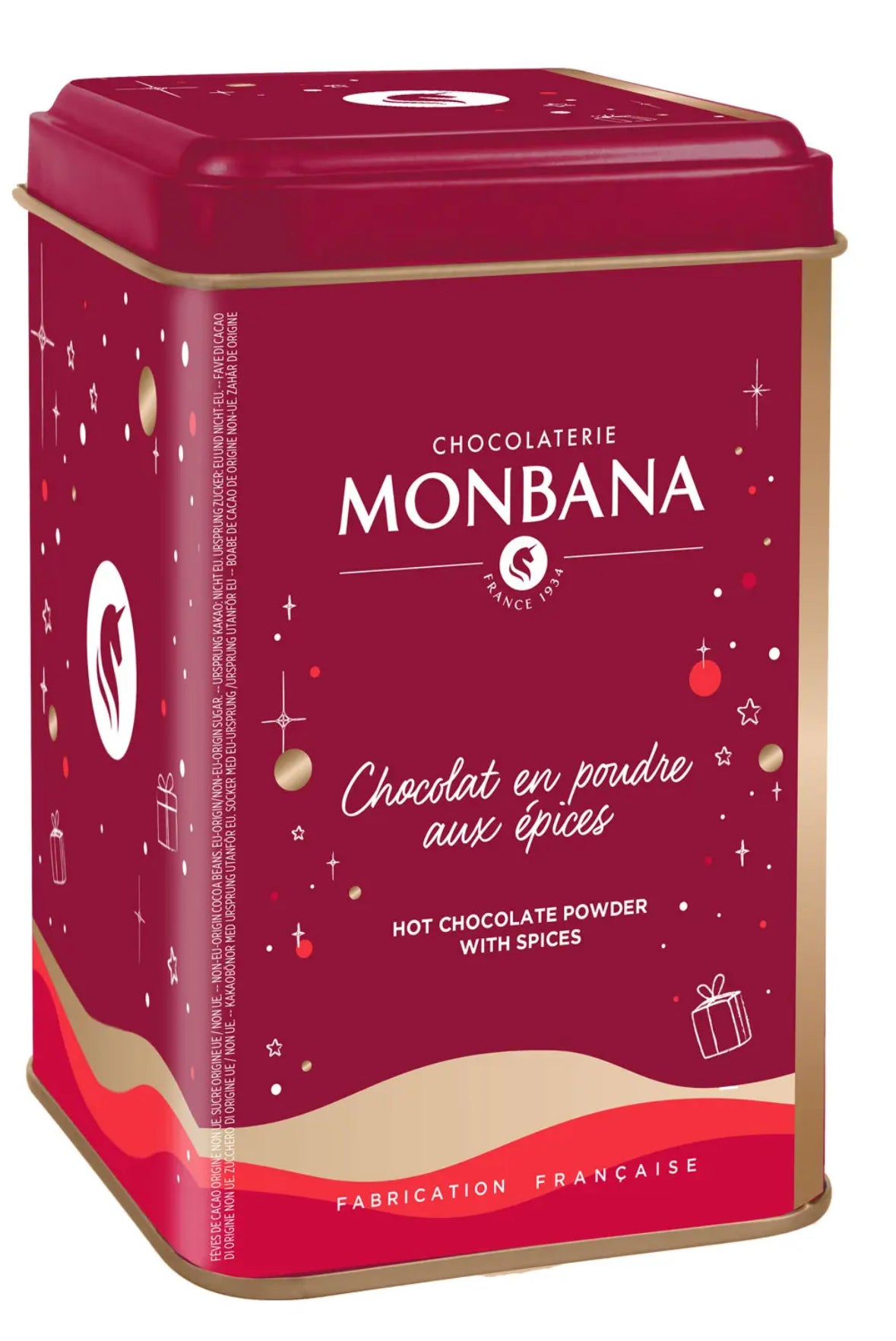 MONBANA Chocolat en poudre aux épices de Noël 250g