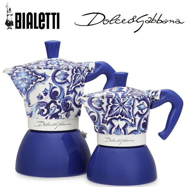 Moka Induction Bialetti Dolce&Gabbana | Bleu Méditerranée 6 Tasses.