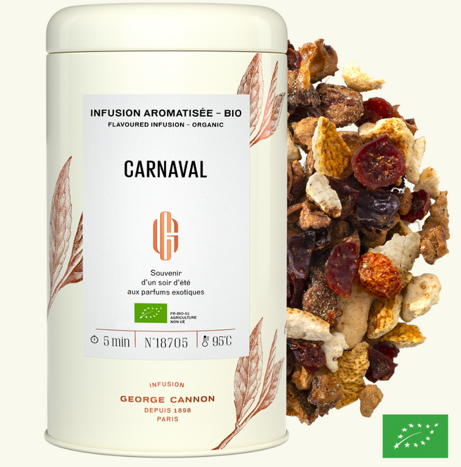 CARNAVAL - Infusion aromatisée BIO - Boîte 100g