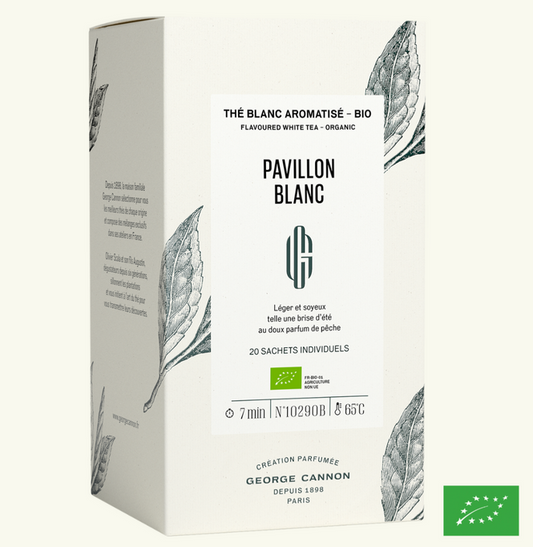 PAVILLON BLANC -Thé blanc aromatisé -Boîte 20 sachets