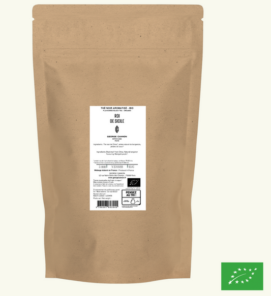 ROI DE SICILE, Earl Grey - Thé noir aromatisé BIO - Recharge 100g