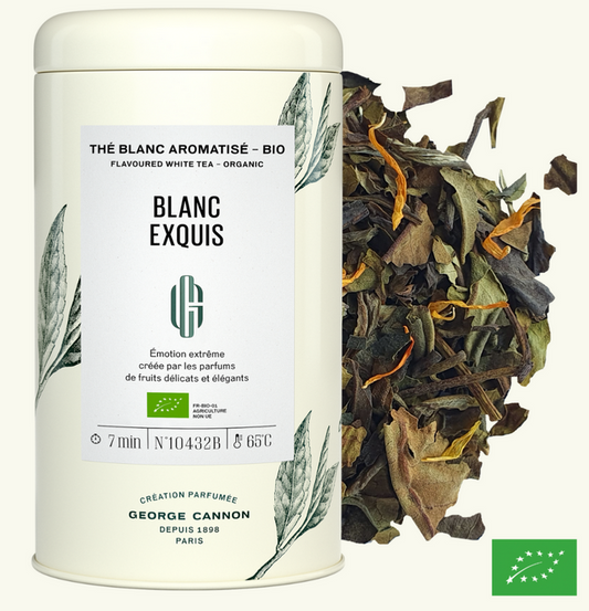 BLANC EXQUIS - Thé blanc aromatisé -Boîte métal 50g
