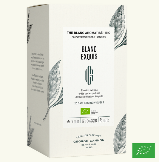 BLANC EXQUIS - Thé blanc aromatisé -Boîte 20 sachets