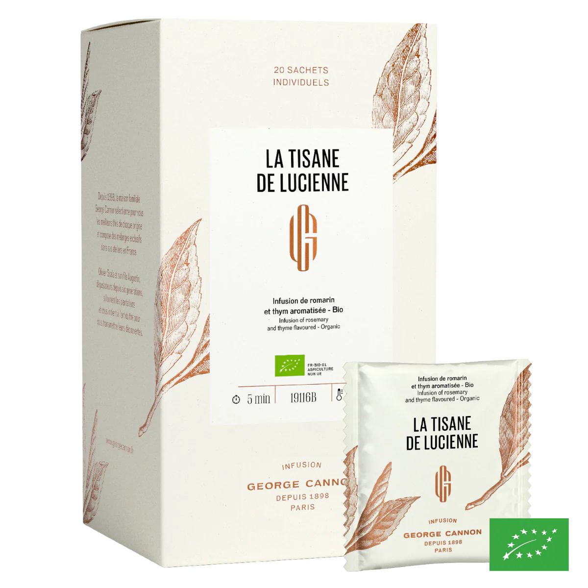 La tisane de Lucienne Infusion Bio -Boîte de 20 sachets