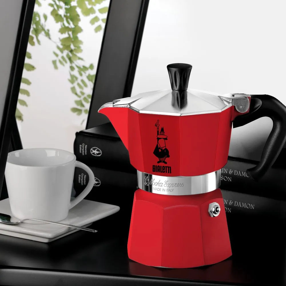 Cafetière italienne - Moka Express Rouge - 6 tasses / 30 cl - BIALETTI