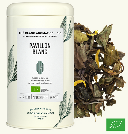 PAVILLON BLANC -Thé blanc aromatisé -Boîte 50g